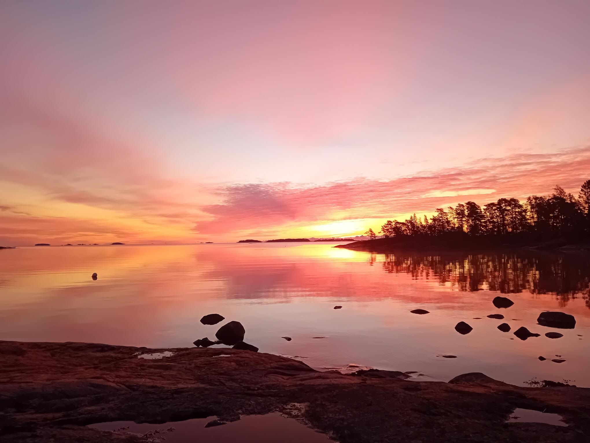 merimaisema räfsöstä  auringonnousu