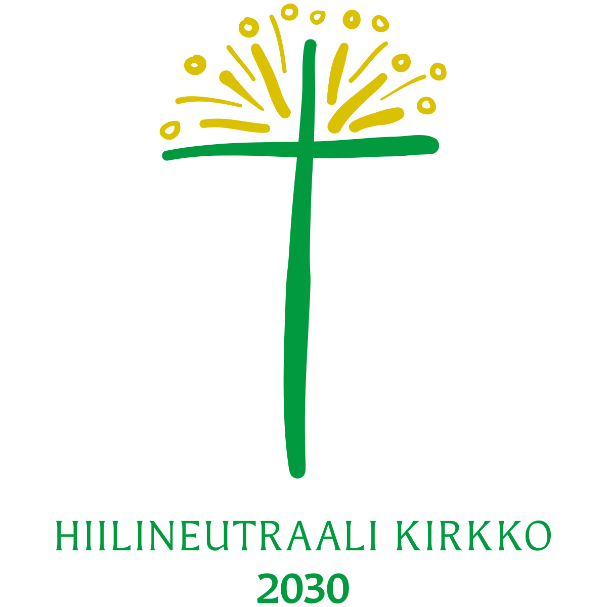 Hiilineutraali kirkko 2023 -logo.